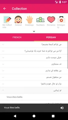 French Persian Dictionary android App screenshot 0